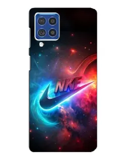 Чохол для Samsung Galaxy F62 з картинкою «Вогняний логотип Nike»
