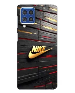 Чохол для Samsung Galaxy F62 з картинкою «Золотий Nike на металі»