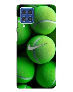Чохол для Samsung Galaxy F62 з картинкою «Тенісні м'ячі Найк»
