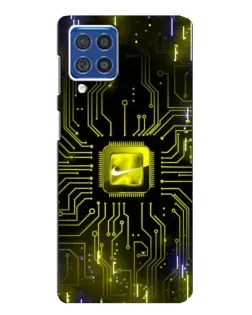 Чохол для Samsung Galaxy F62 з картинкою «Nike — золота іскра»