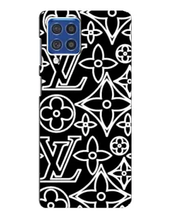 Чехол для Samsung Galaxy F62 с картинкой «Черно-белый узор LV»