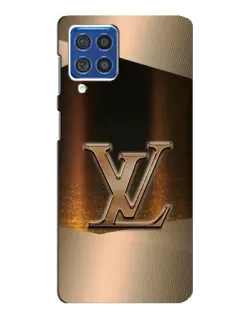 Чехол для Samsung Galaxy F62 с картинкой «LV — золотое сияние»
