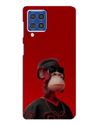 Чехол для Samsung Galaxy F62 с картинкой «Bored Ape в красном»