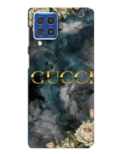 Чехол для Samsung Galaxy F62 с картинкой «Абстрактные цветы Gucci»