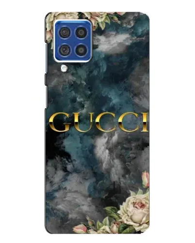 Чехол для Samsung Galaxy F62 с картинкой «Абстрактные цветы Gucci»
