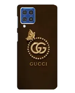 Чехол для Samsung Galaxy F62 с картинкой «Gucci — золотая бабочка»