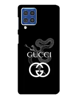 Чехол для Samsung Galaxy F62 с картинкой «Gucci — серебряная змея»