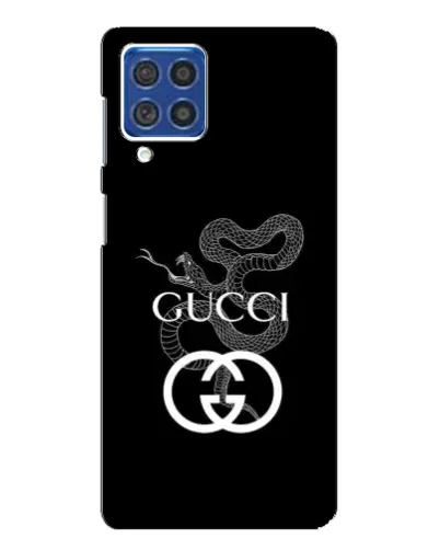 Чехол для Samsung Galaxy F62 с картинкой «Gucci — серебряная змея»