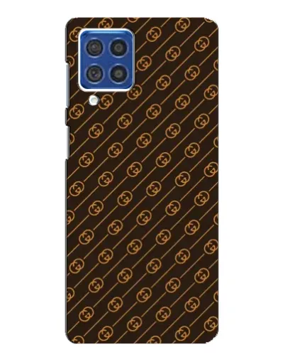 Чехол для Samsung Galaxy F62 с картинкой «Gucci — золотые диагонали»