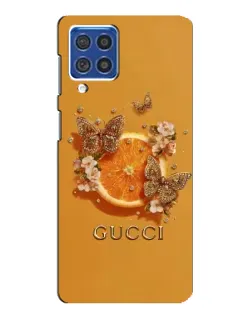 Чохол для Samsung Galaxy F62 з картинкою «Gucci — золоті метелики»