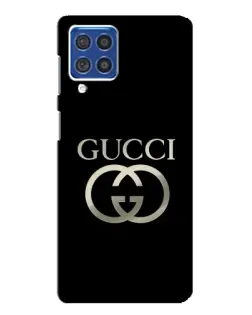 Чохол для Samsung Galaxy F62 з картинкою «Gucci — золото на чорному»