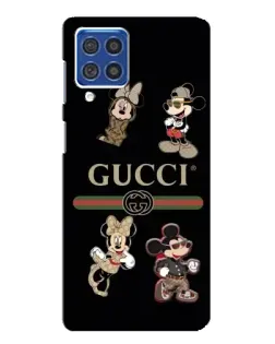 Чохол для Samsung Galaxy F62 з картинкою «Gucci — герої Disney та монограма»