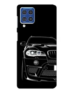 Чехол для Samsung Galaxy F62 с картинкой «Темный силуэт BMW»