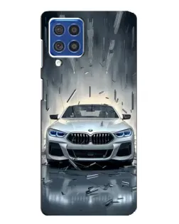 Чехол для Samsung Galaxy F62 с картинкой «BMW в свете фар»