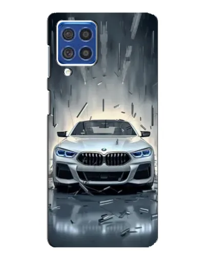 Чехол для Samsung Galaxy F62 с картинкой «BMW в свете фар»
