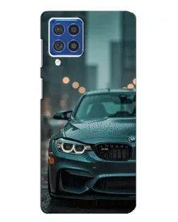Чехол для Samsung Galaxy F62 с картинкой «BMW в огнях города»