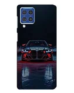 Чехол для Samsung Galaxy F62 с картинкой «BMW на мокрой дороге»