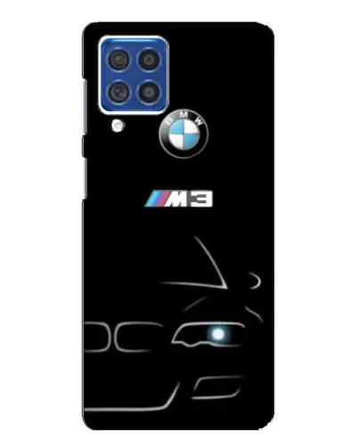 Чехол для Samsung Galaxy F62 с картинкой «Минималистичный принт BMW M3»