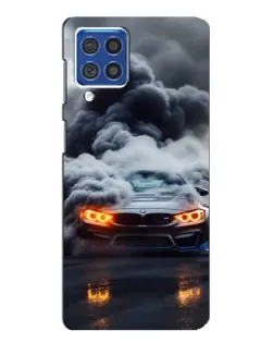 Чехол для Samsung Galaxy F62 с картинкой «BMW в дыму»