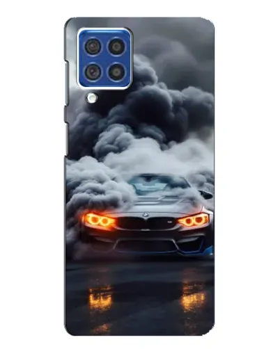 Чехол для Samsung Galaxy F62 с картинкой «BMW в дыму»