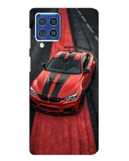 Чехол для Samsung Galaxy F62 с картинкой «BMW на красной дорожке»