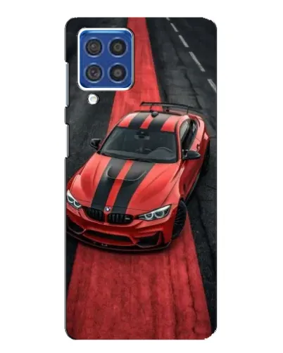 Чехол для Samsung Galaxy F62 с картинкой «BMW на красной дорожке»