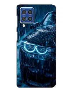 Чехол для Samsung Galaxy F62 с картинкой «BMW под дождем»