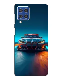 Чехол для Samsung Galaxy F62 с картинкой «BMW — огни неона»
