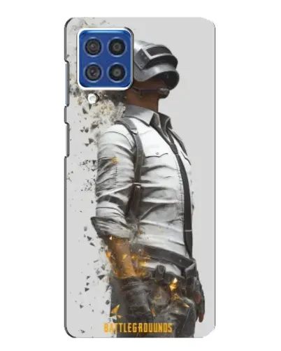 Чехол для Samsung Galaxy F62 с картинкой «PUBG — боец в пыли»
