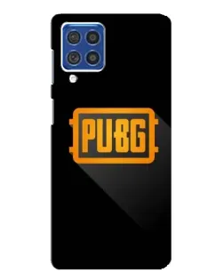 Чехол для Samsung Galaxy F62 с картинкой «PUBG — рамка лого»
