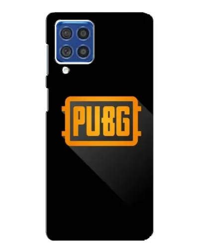 Чехол для Samsung Galaxy F62 с картинкой «PUBG — рамка лого»