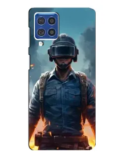 Чехол для Samsung Galaxy F62 с картинкой «PUBG — реалистичный герой»
