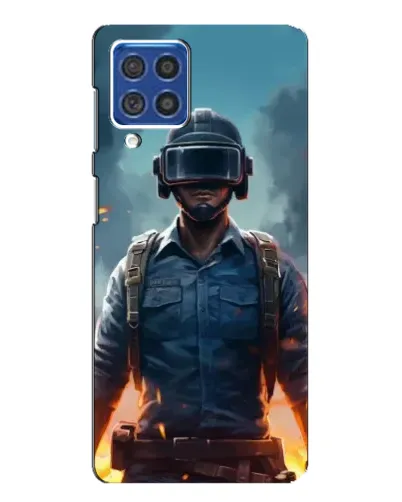 Чехол для Samsung Galaxy F62 с картинкой «PUBG — реалистичный герой»