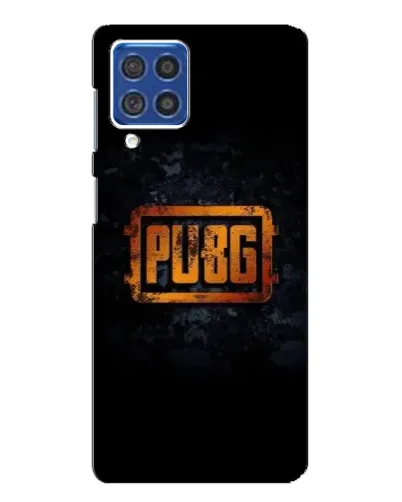 Чехол для Samsung Galaxy F62 с картинкой «PUBG — золотой логотип»