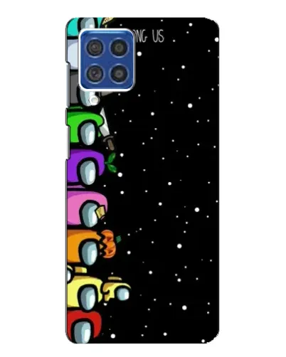 Чехол для Samsung Galaxy F62 с картинкой «Команда Among Us»