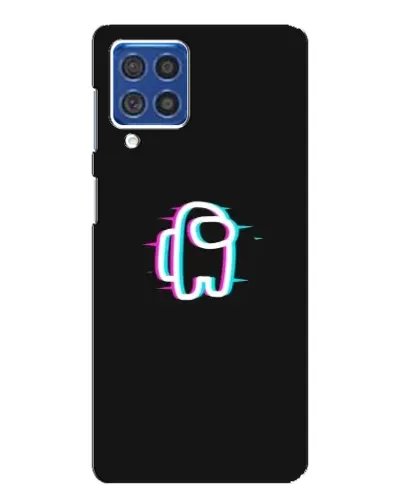 Чехол для Samsung Galaxy F62 с картинкой «Among Us неон»