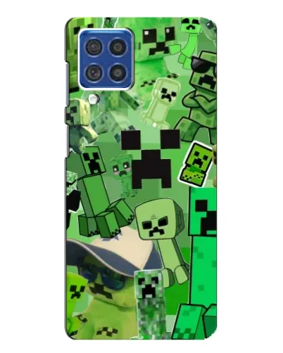 Чехол для Samsung Galaxy F62 с картинкой «Криперы Minecraft»