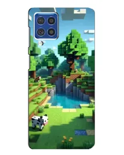 Чехол для Samsung Galaxy F62 с картинкой «Minecraft летний день»