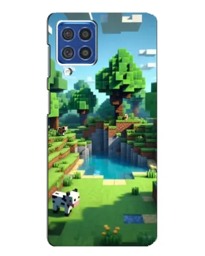 Чехол для Samsung Galaxy F62 с картинкой «Minecraft летний день»