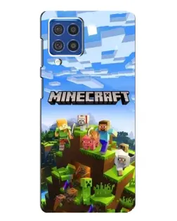 Чехол для Samsung Galaxy F62 с картинкой «Minecraft классический мир»