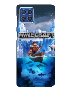 Чехол для Samsung Galaxy F62 с картинкой «Minecraft ледяной мир»
