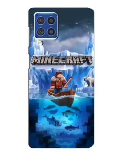 Чехол для Samsung Galaxy F62 с картинкой «Minecraft ледяной мир»