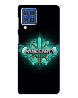 Чехол для Samsung Galaxy F62 с картинкой «Minecraft Diamond лого»