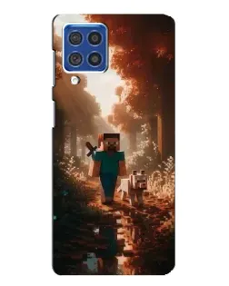 Чехол для Samsung Galaxy F62 с картинкой «Стив в лесу»