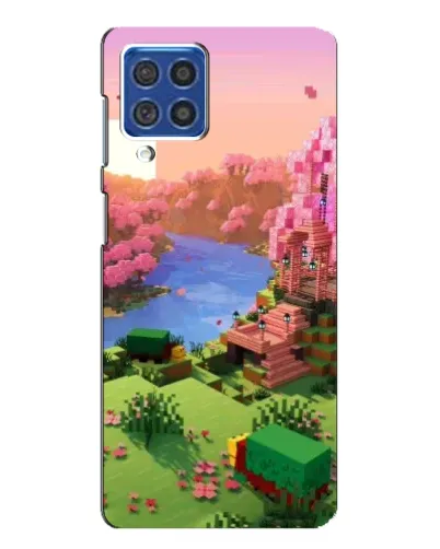 Чехол для Samsung Galaxy F62 с картинкой «Розовое дерево Minecraft»