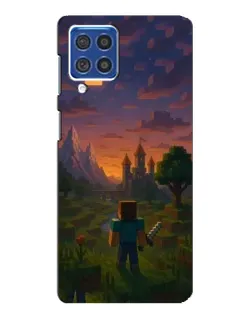 Чехол для Samsung Galaxy F62 с картинкой «Стив у башни»