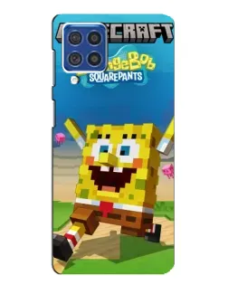 Чохол для Samsung Galaxy F62 з картинкою «Губка Боб Minecraft»