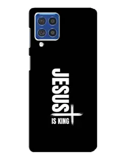 Чехол для Samsung Galaxy F62 с картинкой «Вертикаль веры Jesus»
