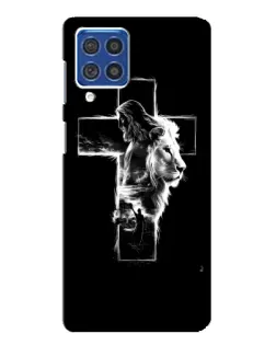 Чехол для Samsung Galaxy F62 с картинкой «Сияющий крест Jesus»