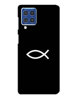 Чехол для Samsung Galaxy F62 с картинкой «Символ рыбы Jesus»